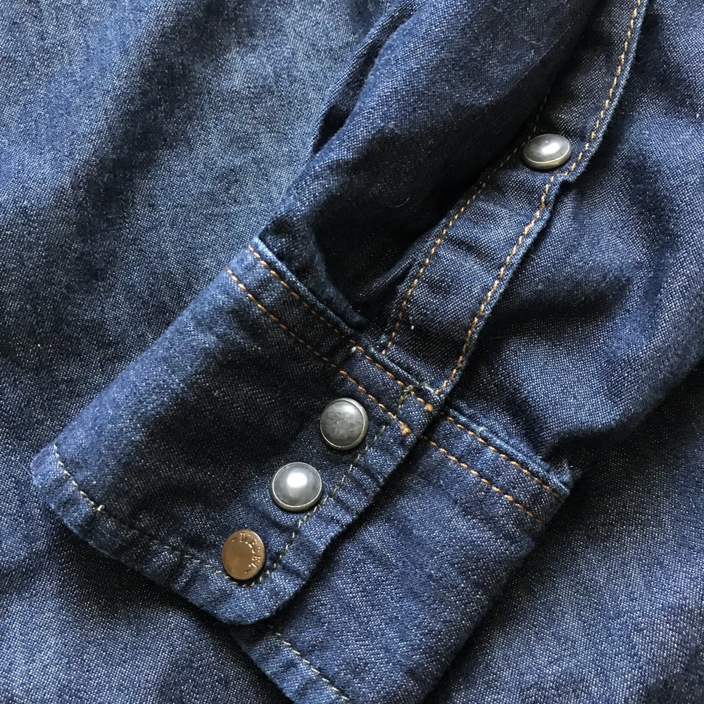 Diesel industry button down long sleeve denim Sz S - Picture 6 of 7